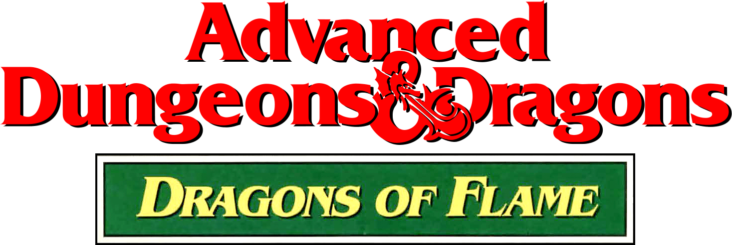 Advanced Dungeons & Dragons: Dragons of Flame logo for Famicom